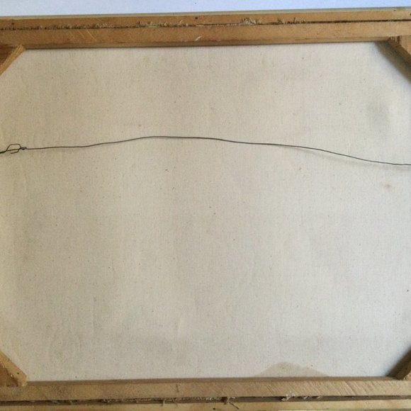 Vintage original oil painting by F.Josson 27" x 21" landscape ocean wooden frame - Picture 7 of 7